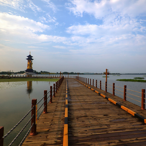 江蘇姜堰市溱湖風(fēng)景區(qū)浮橋