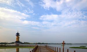 江蘇姜堰市溱湖風(fēng)景區(qū)浮橋