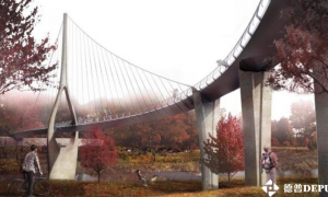 人行天橋造價多少錢？世界上第一座單塔S形懸索橋