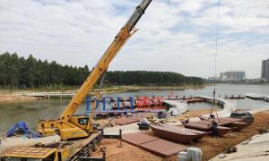 湛江雷州仿古浮橋項目開始施工